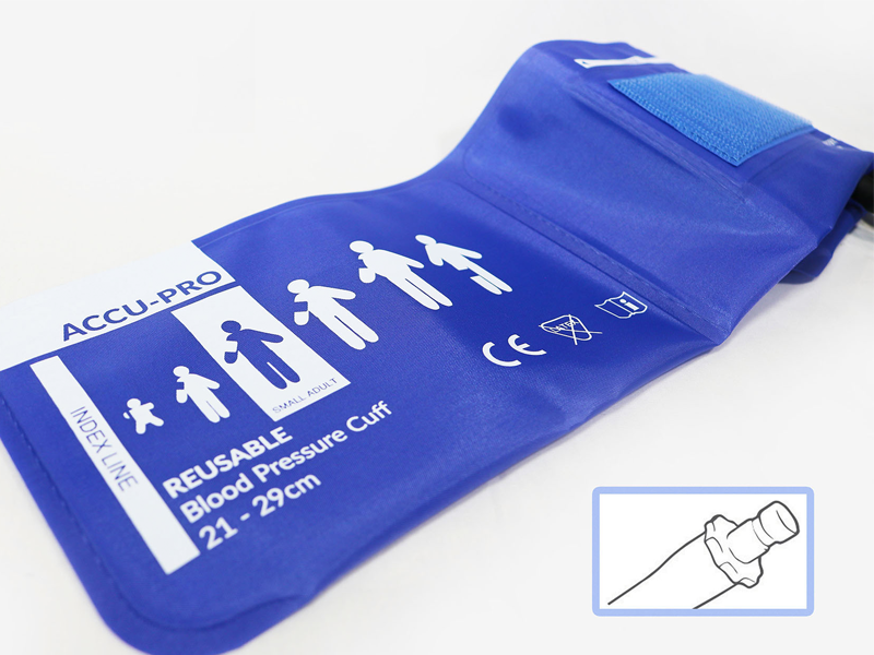 Brassards PNI Réutilisables - Monotube - Baïonnette Métal - Petit Adulte - ACCU-PRO - Boîte de 5