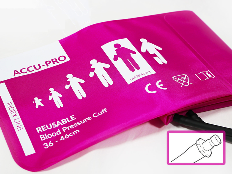 Brassards PNI Réutilisables - Monotube - Baïonnette Métal - Adulte Obèse - ACCU-PRO - Boîte de 5