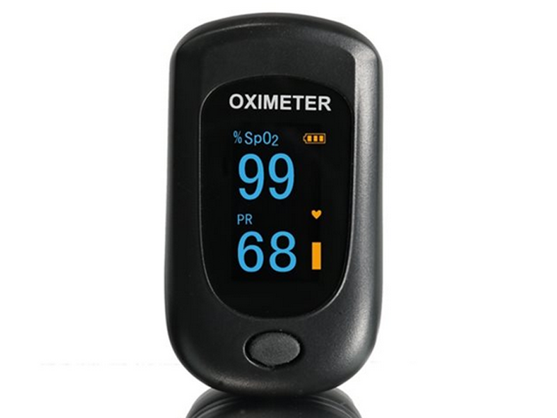 EN PROMO ! Oxymètre de Pouls / Saturomètre Digital Creative Noir avec Etui de Transport Orange Offert - Vendu à l'unité - PC-60B1BK