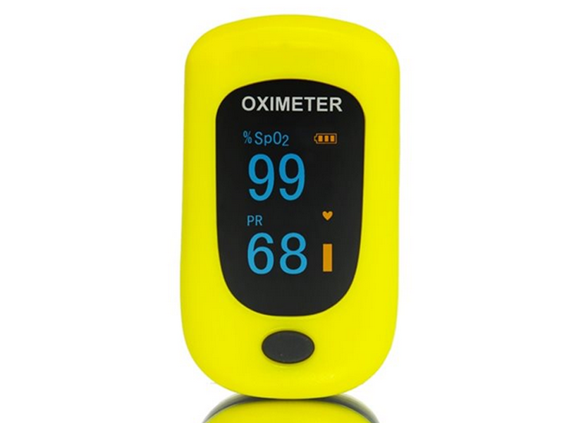 Oxymètre de Pouls / Saturomètre Digital Creative Jaune avec Etui de Transport Orange Offert - Vendu à l'unité - PC-60B1YE