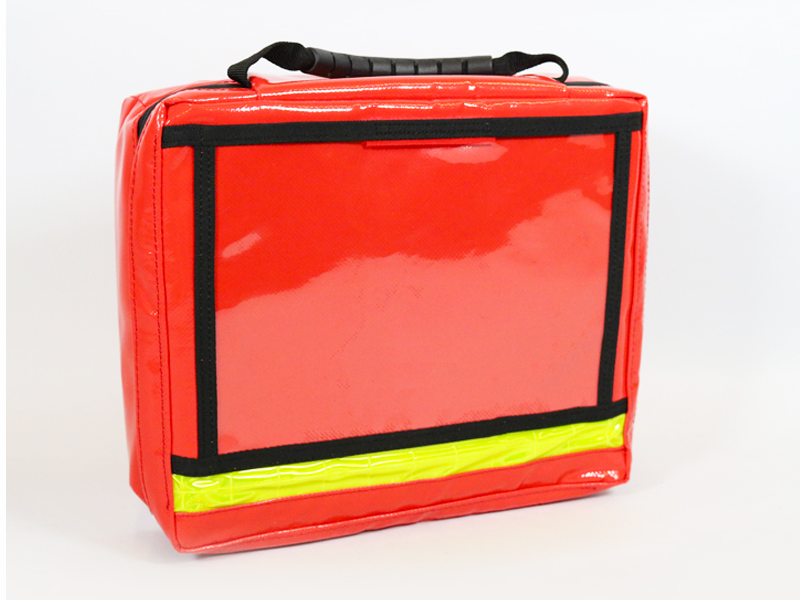 Ampoulier PROACT™ en PVC - Dimensions 26 x 9 x 22 cm - Contenance 100 ampoules - Livré vide - Rouge