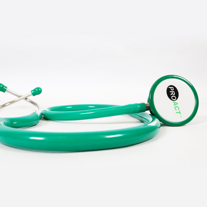 Stéthoscope Médecin PROACT - Double Pavillon - Vert - Vendu à l'unité - PRST1013