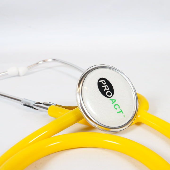 Stéthoscope Infirmier PROACT - Simple Pavillon - Léger - Jaune - Vendu à l'unité - PRST1434