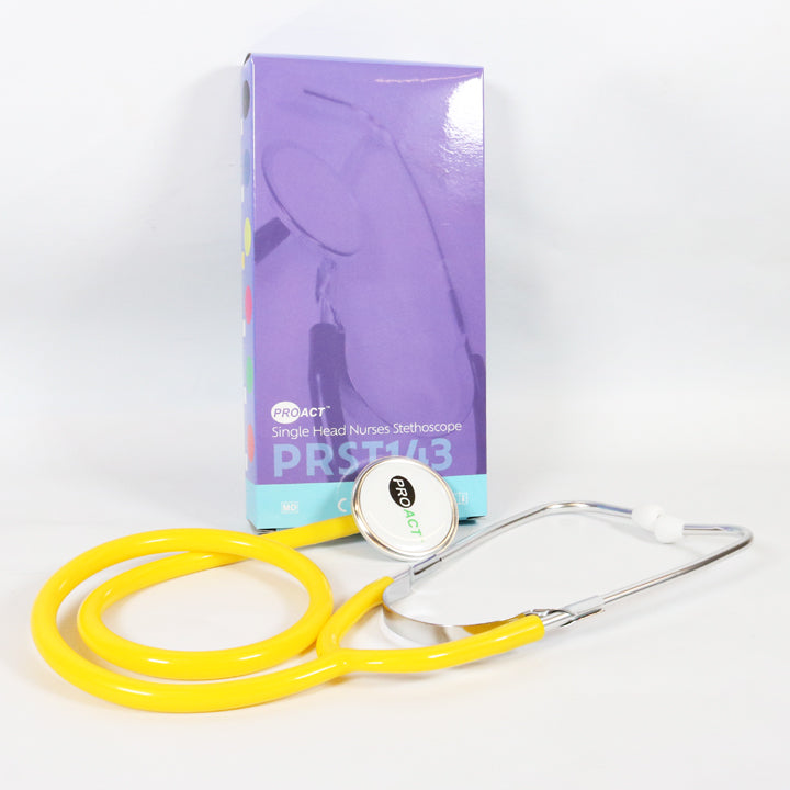 Stéthoscope Infirmier PROACT - Simple Pavillon - Léger - Jaune - Vendu à l'unité - PRST1434