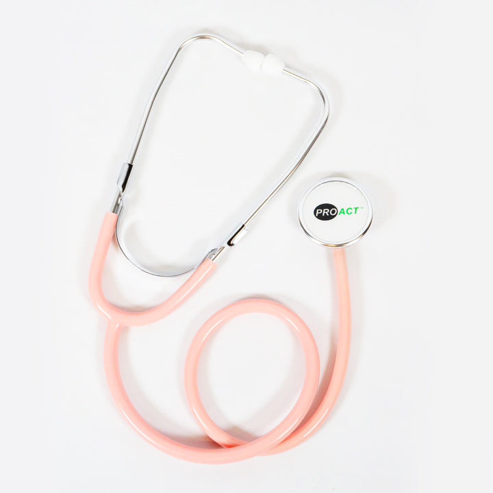 Stéthoscope Infirmier PROACT - Simple Pavillon - Léger - Rose - Vendu à l'unité - PRST1436