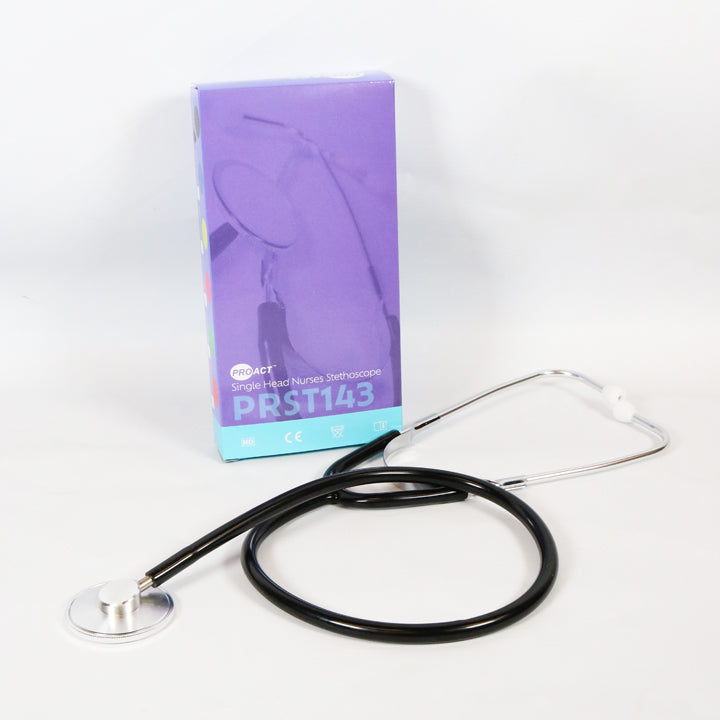 Stéthoscope Infirmier PROACT - Simple Pavillon - Léger - Noir - Vendu à l'unité - PRST1437