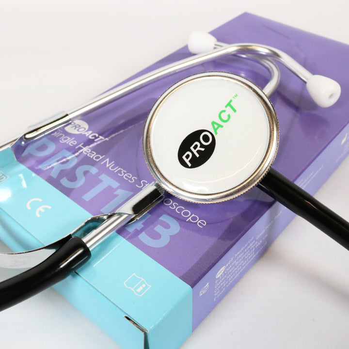 Stéthoscope Infirmier PROACT - Simple Pavillon - Léger - Noir - Vendu à l'unité - PRST1437