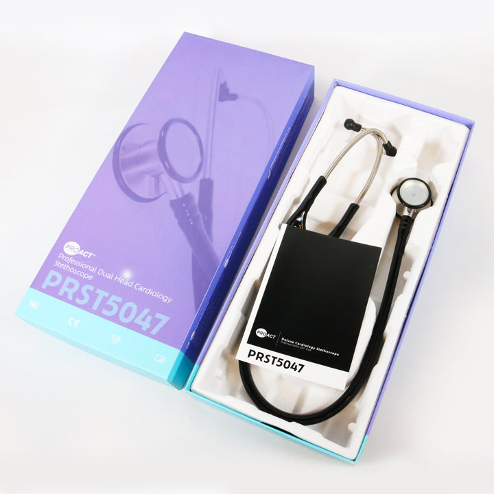 Stéthoscope Cardiologie PROACT sensible à la pression - Double Pavillon - Noir - Vendu à l'unité - PRST5047