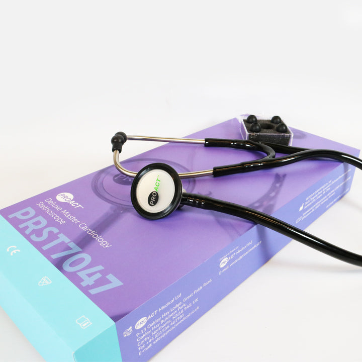 Stéthoscope Cardiologie PROACT sensible à la pression - Simple Pavillon - Noir - Vendu à l'unité - PRST7047