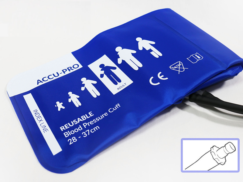 Brassards PNI Réutilisables - Monotube - Baïonnette Métal - Adulte - ACCU-PRO - Boîte de 5