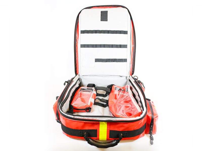 Sac à dos d'Urgence Deluxe PROACT™ en PVC - Dimensions 52,5 x 28 x 55 cm - 48 litres - Rouge