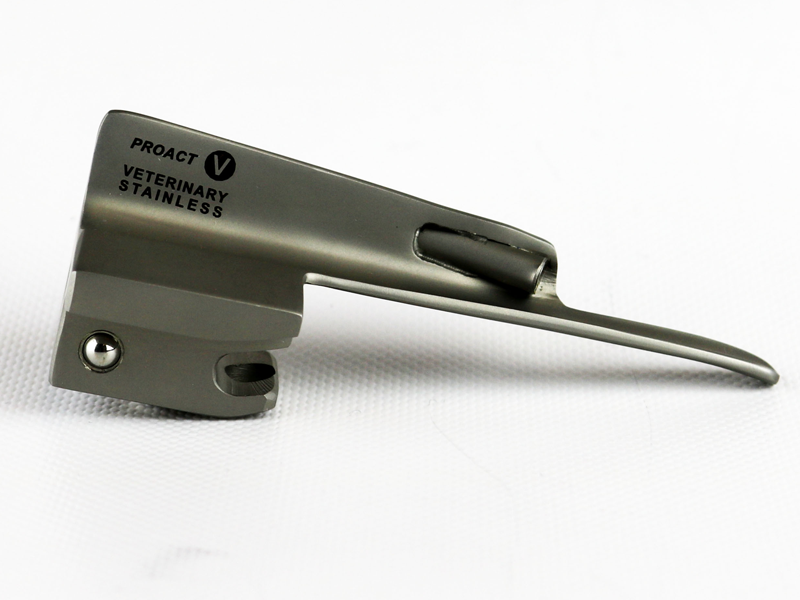Lame Laryngoscope Vétérinaire - Système Vert - Acier Inoxydable - Réutilisable - PVLB90100 - Longueur 75 mm - Vendue à l'unité